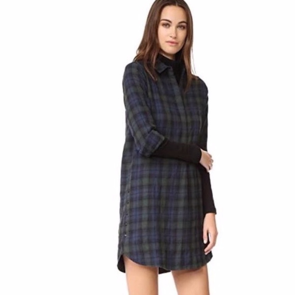 Madewell Multicolor Side Button Flannel Shirtdress - image 8